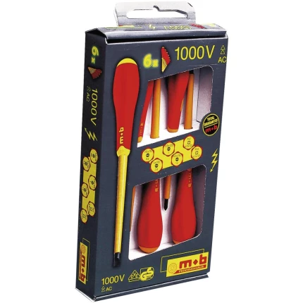 Skruetrækkersæt kombi 3×slids/2×PZ/2×PH