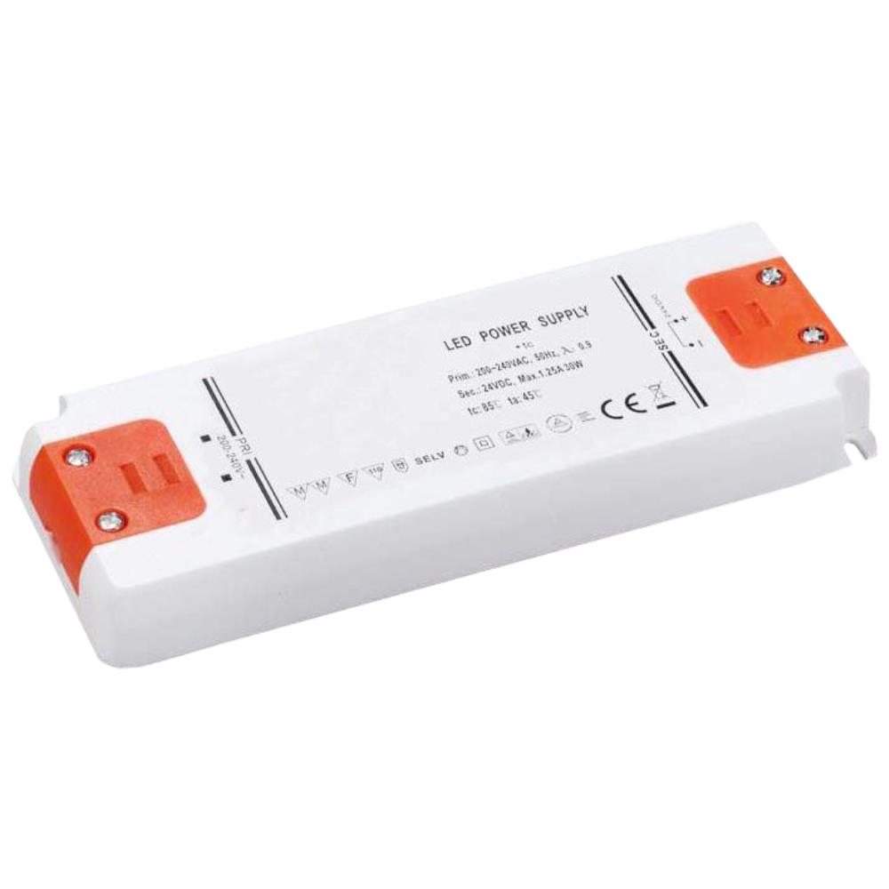 WrkPro strømfors. 230V AC/24V DC 30W t/maskinlys WrkPro strømfors. 230V AC/24V DC 30W t/maskinlys