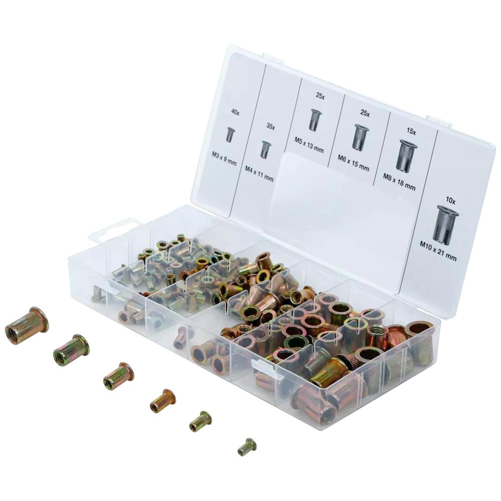 BGS blindmøtriksortiment galv. stål M3-M10 150dele BGS blindmøtriksortiment galv. stål M3-M10 150dele