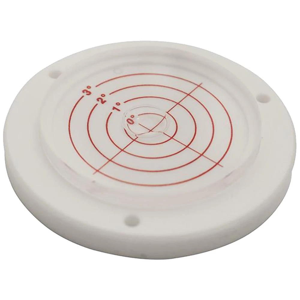 Dåselibelle ø60mm, 3 skruehuller og ø34 mm glas Dåselibelle ø60mm, 3 skruehuller og ø34 mm glas