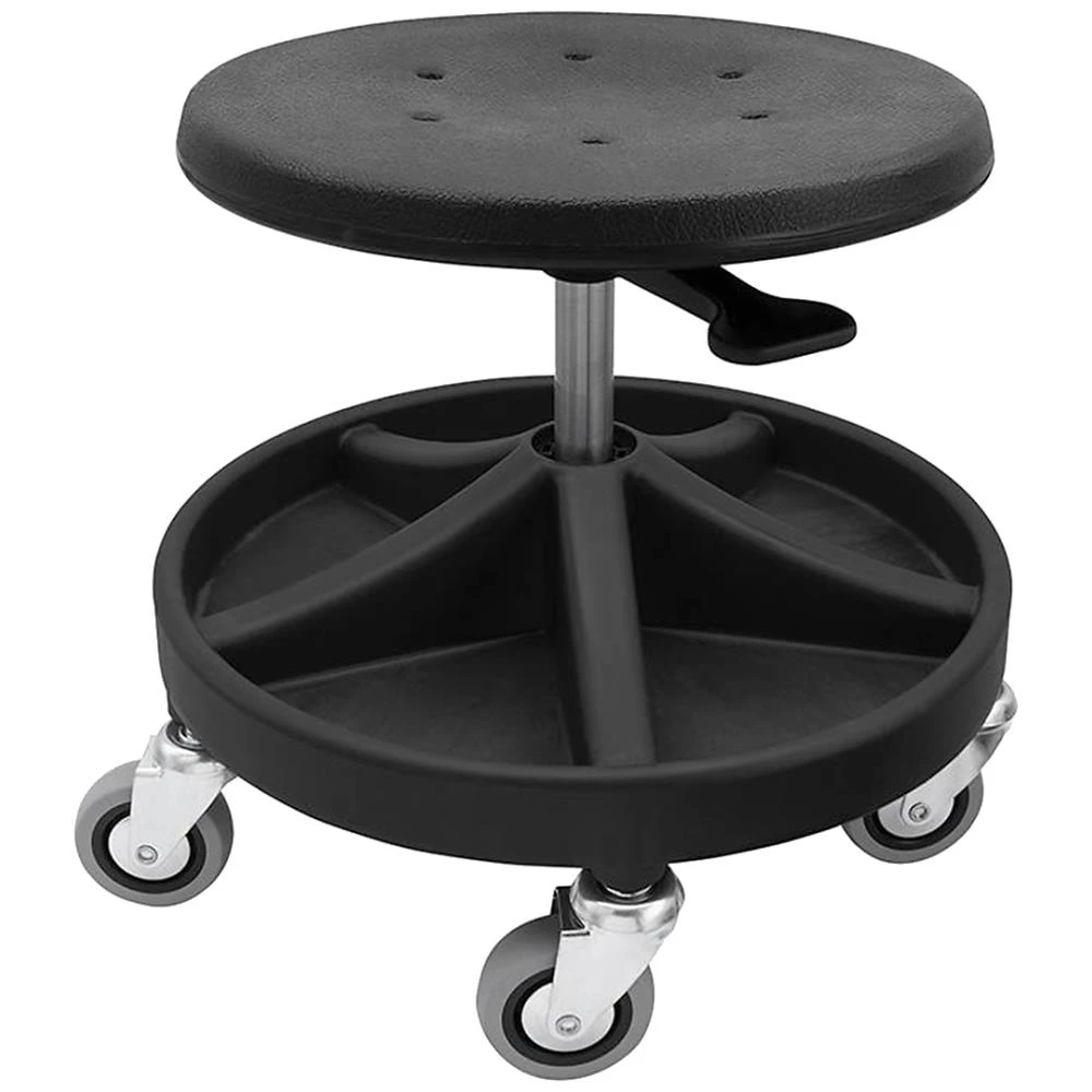 Montørstol m/5 hjul, sort, højde 310-390mm Montørstol m/5 hjul, sort, højde 310-390mm