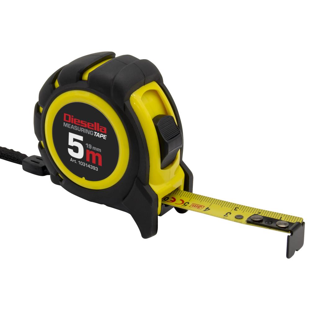 Båndmål 5m×19mm kl.2, gummibelagt ABS m/PowerLock Båndmål 5m×19mm kl.2, gummibelagt ABS m/PowerLock