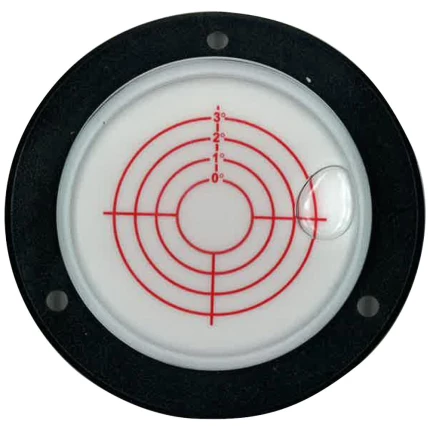 Dåselibelle ø100mm, 3 skruehuller, ø75mm glas