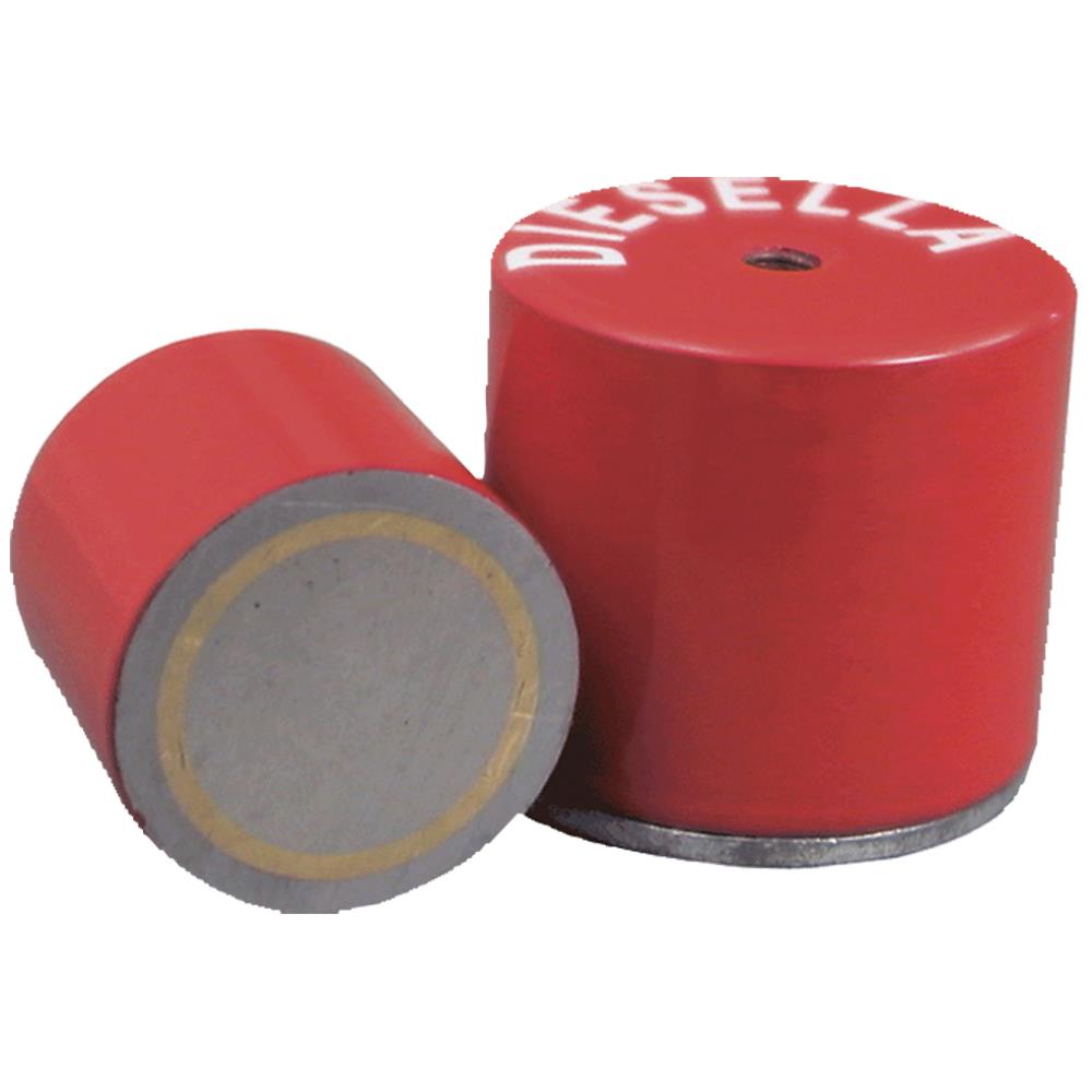 Pottemagnet AlNiCo ø45×30mm M8 indvendig gevind Pottemagnet AlNiCo ø45×30mm M8 indvendig gevind