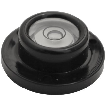 Dåselibelle ø30mm, 3 skruehuller, ø20mm glas