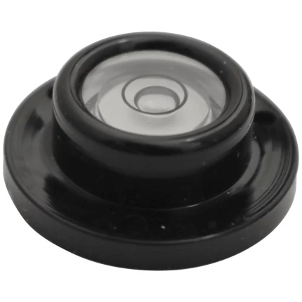 Dåselibelle ø30mm, 3 skruehuller, ø20mm glas