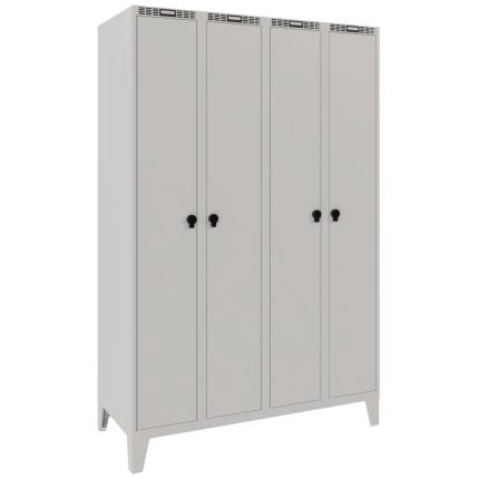 Garderobeskab 4 søjler lige GD21-6055174 grå/grå