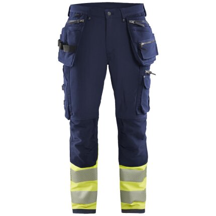 Hi-vis buks 1993 4-vejs stretch sort/gul C44