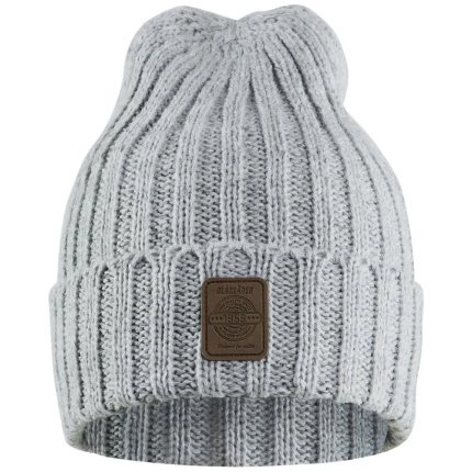 Hue 2027 strik m/refleks gråmeleret onesize