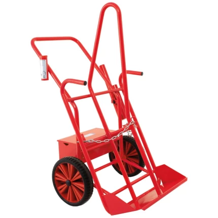 Flaskevogn AO/50 punkterfri hjul 2×50ltr flasker