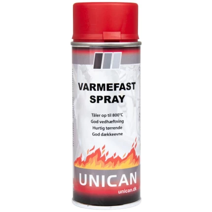 Unican varmefast lak rød 400ml