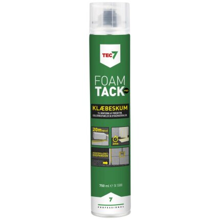 Tec7 FoamTack Pro klæbeskum, spray 750ml Tec7 FoamTack Pro klæbeskum, spray 750ml