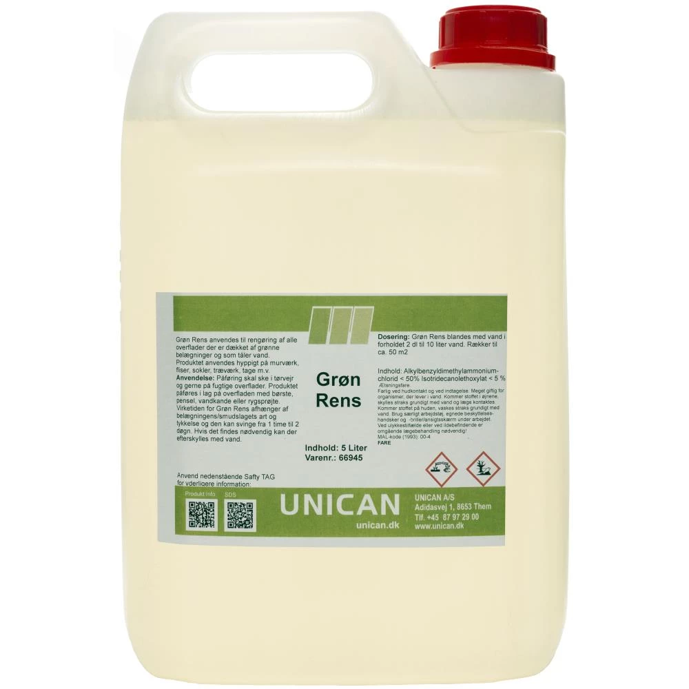 Unican grøn rens 5ltr Unican grøn rens 5ltr