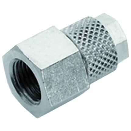 Lige union m/klemstuds 6mm × 1/4″ indv.