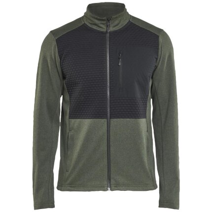 Sweatshirt 3548 m/lynlås efterårsgrøn/sort