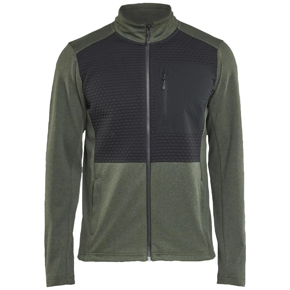 Sweatshirt 3548 m/lynlås efterårsgrøn/sort Sweatshirt 3548 m/lynlås efterårsgrøn/sort