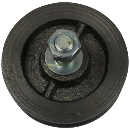 Skydedørsrulle m/rulleleje og aksel