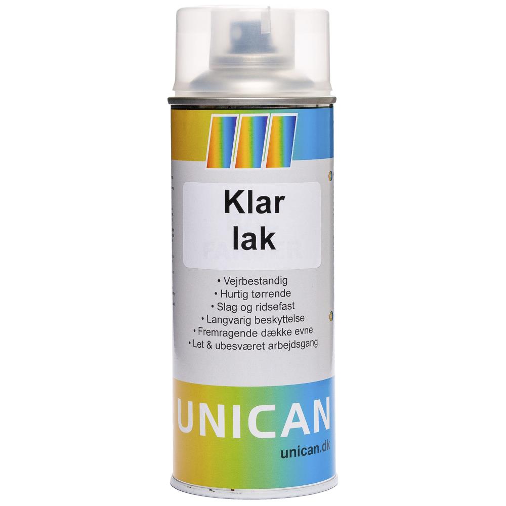 Unican lakspray klar blank 400ml Unican lakspray klar blank 400ml