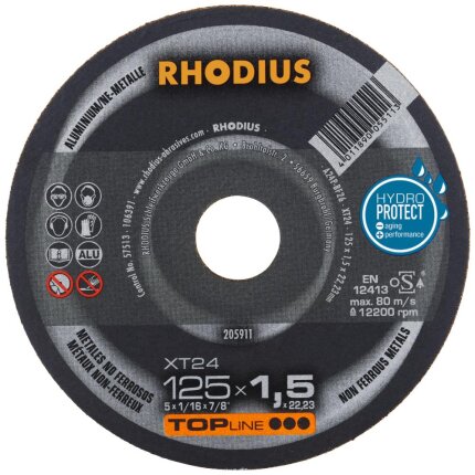 Rhodius Topline XT24 skæreskive 125×1,5mm