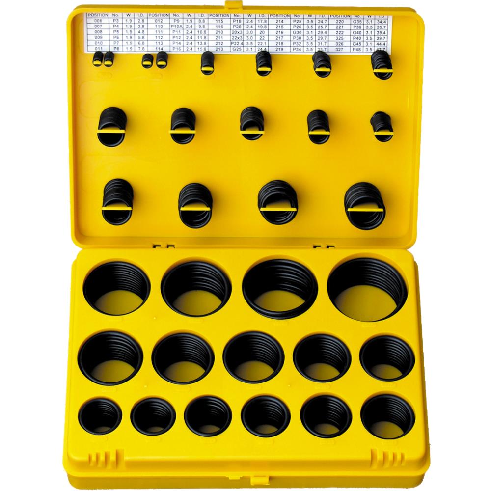 Sortiment O-ringe i mm-mål Sortiment O-ringe i mm-mål