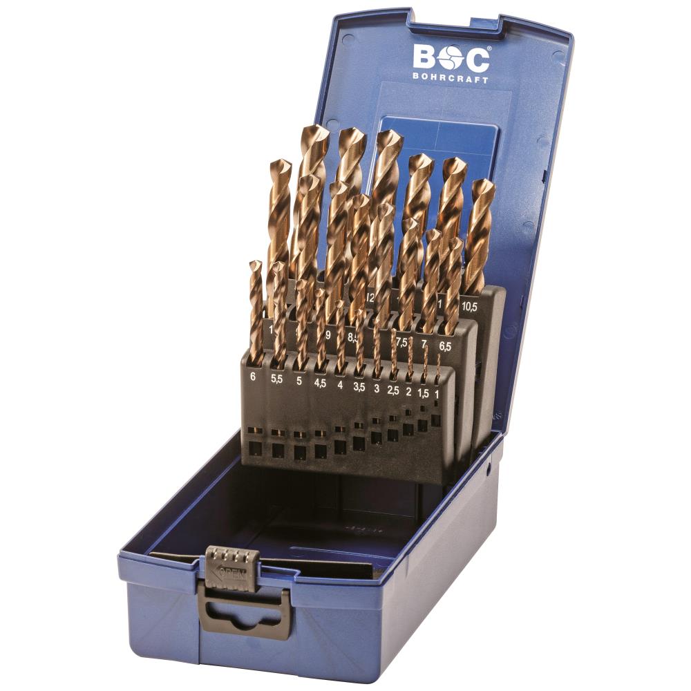 Bohrcraft spiralborsæt 1140 HSS-E Co5 KE13 25stk Bohrcraft spiralborsæt 1140 HSS-E Co5 KE13 25stk