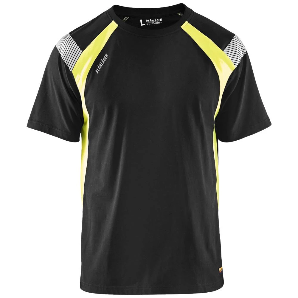 T-shirt 3332 sort/hi-vis gul S T-shirt 3332 sort/hi-vis gul S