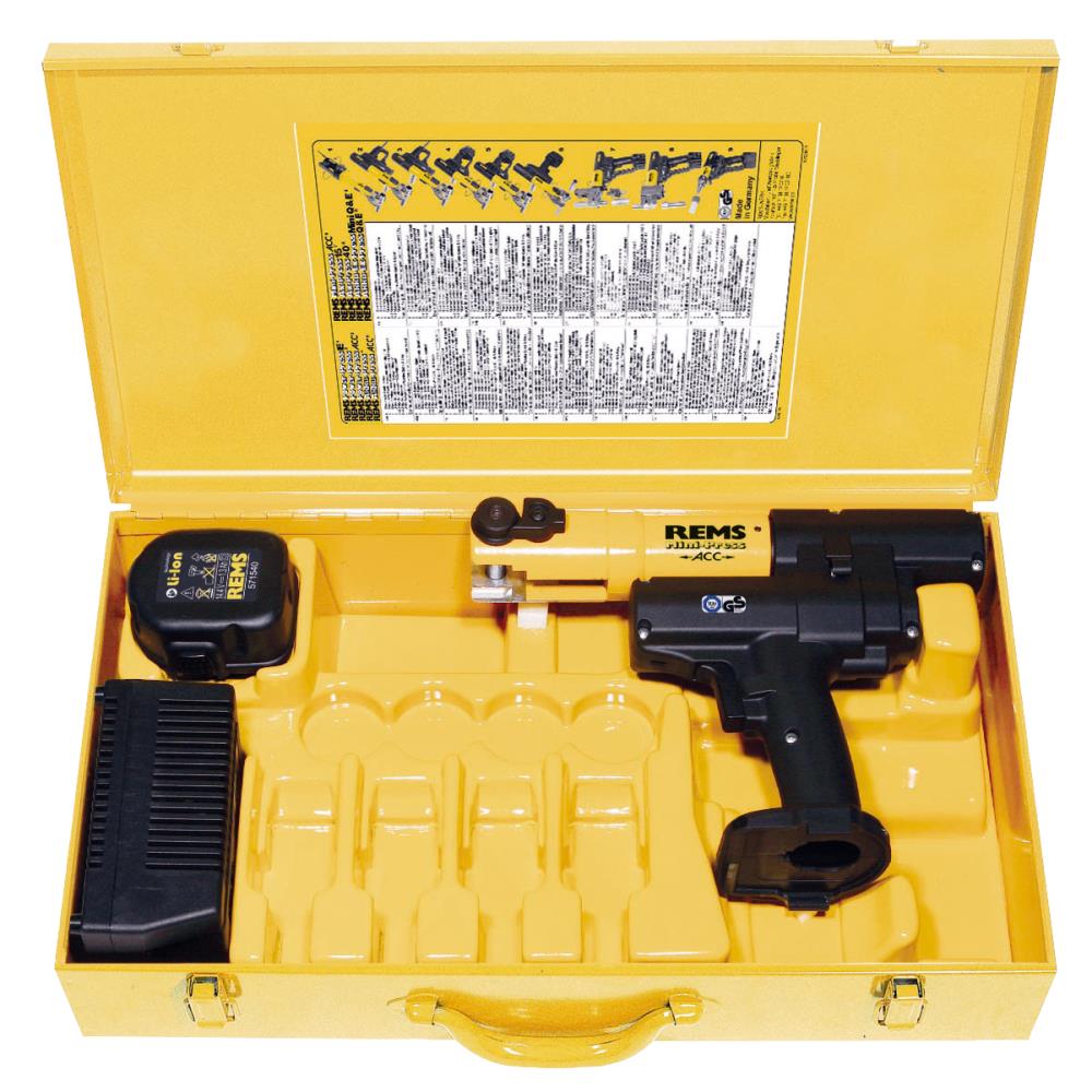 REMS pressmaskine mini 14,4V ACC BP stålkasse REMS pressmaskine mini 14,4V ACC BP stålkasse