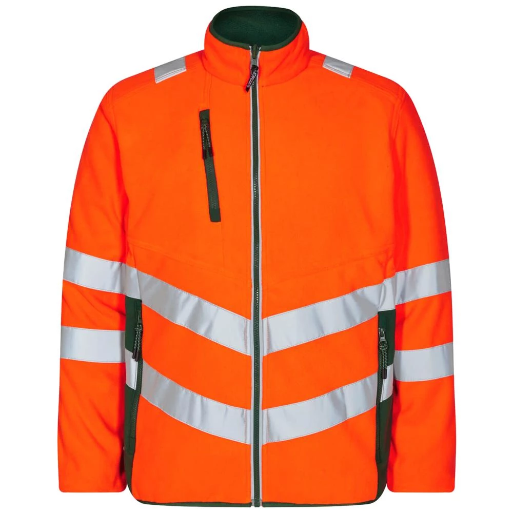 Safety fleecejakke zip-in rød/sort 6XL Safety fleecejakke zip-in rød/sort 6XL