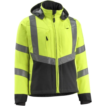 Blackpool softshelljakke hi-vis gul/sort 4XL