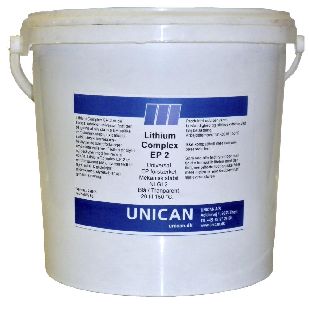 Unican Lithium Complex EP2 universalfedt 5kg Unican Lithium Complex EP2 universalfedt 5kg