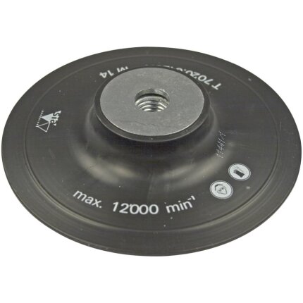 Bagskive t/fiberrondel hård ø125×M14