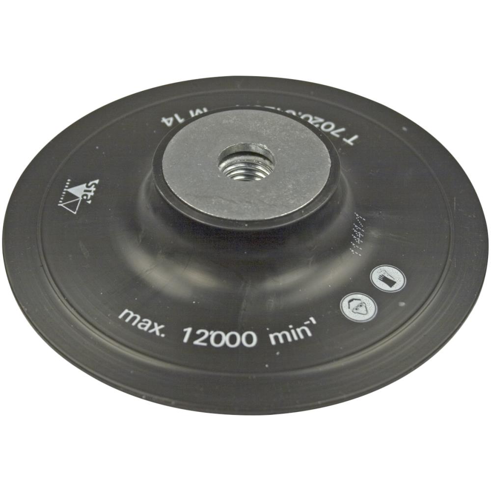 Bagskive t/fiberrondel hård ø125×M14 Bagskive t/fiberrondel hård ø125×M14