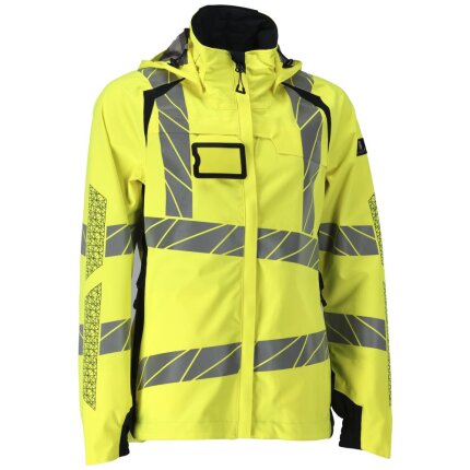 Vinterjakke dame hi-vis gul/mørk marine 5XL