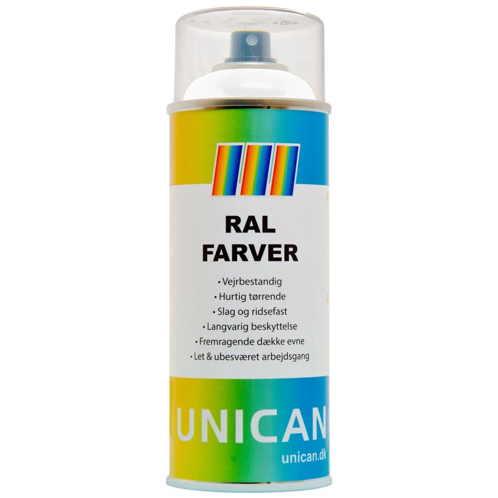 Unican RAL9016 trafikhvid spraymaling 400ml Unican RAL9016 trafikhvid spraymaling 400ml