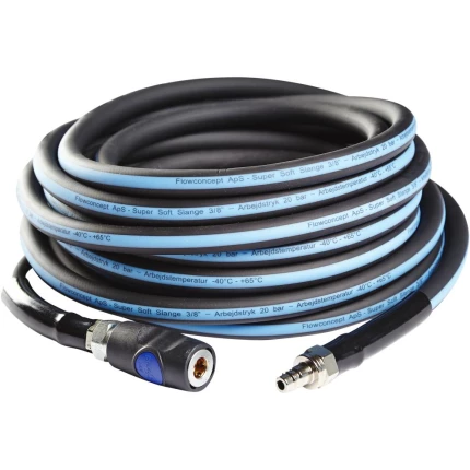 SuperSoft slange 3/8″×10mtr. m/sikk.kobl&sikk.nip