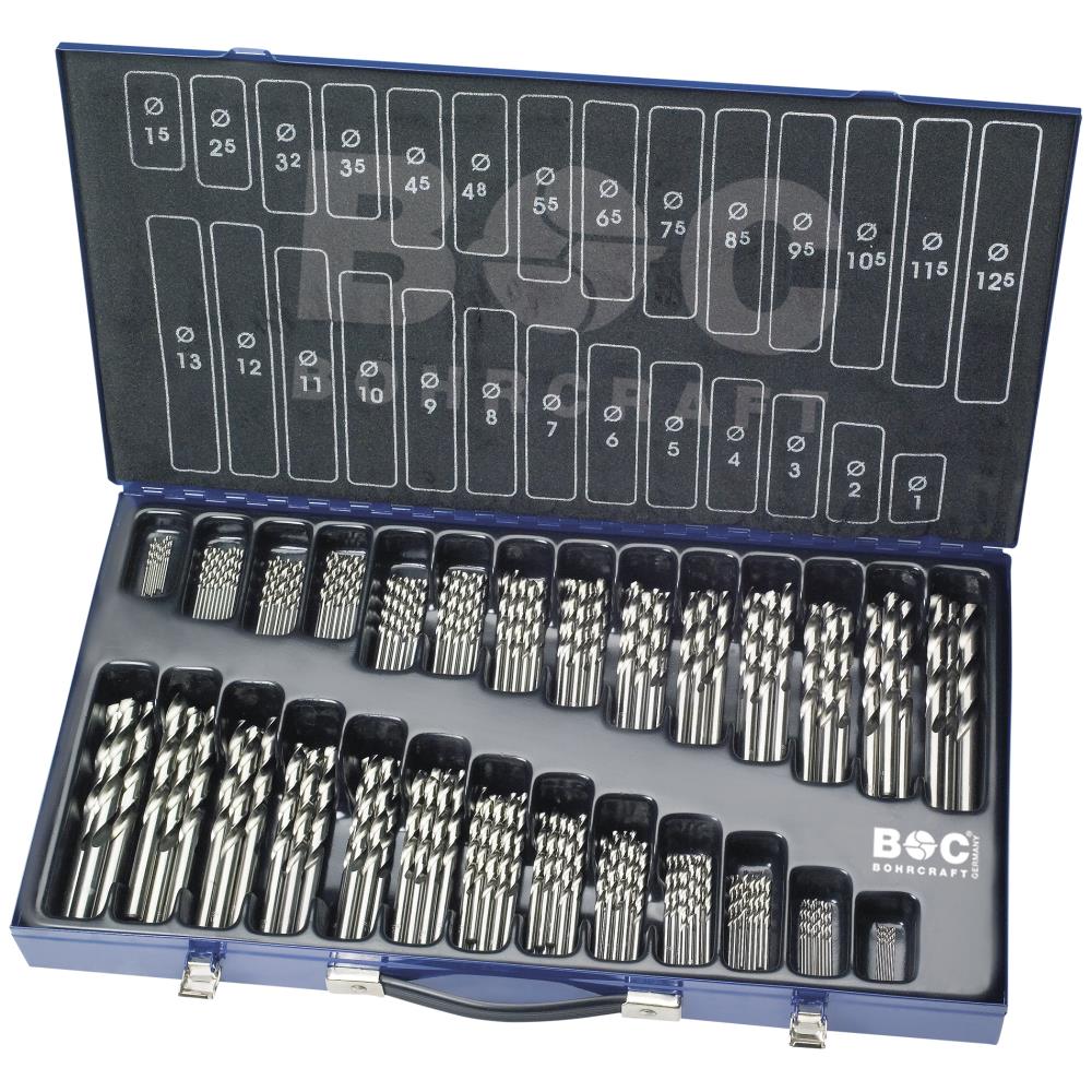 Bohrcraft spiralborsæt 1120 HSS-G MG220 220stk Bohrcraft spiralborsæt 1120 HSS-G MG220 220stk
