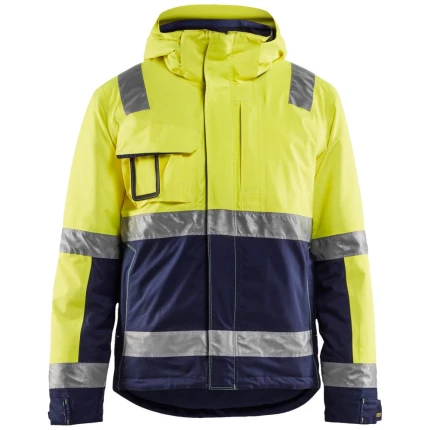Hi-vis vinterjakke 4870 gul/marine XL