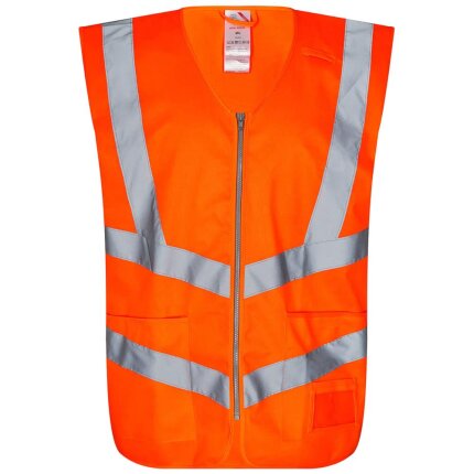 Safety vest med/lynlås hi-vis gul 3XL/4XL