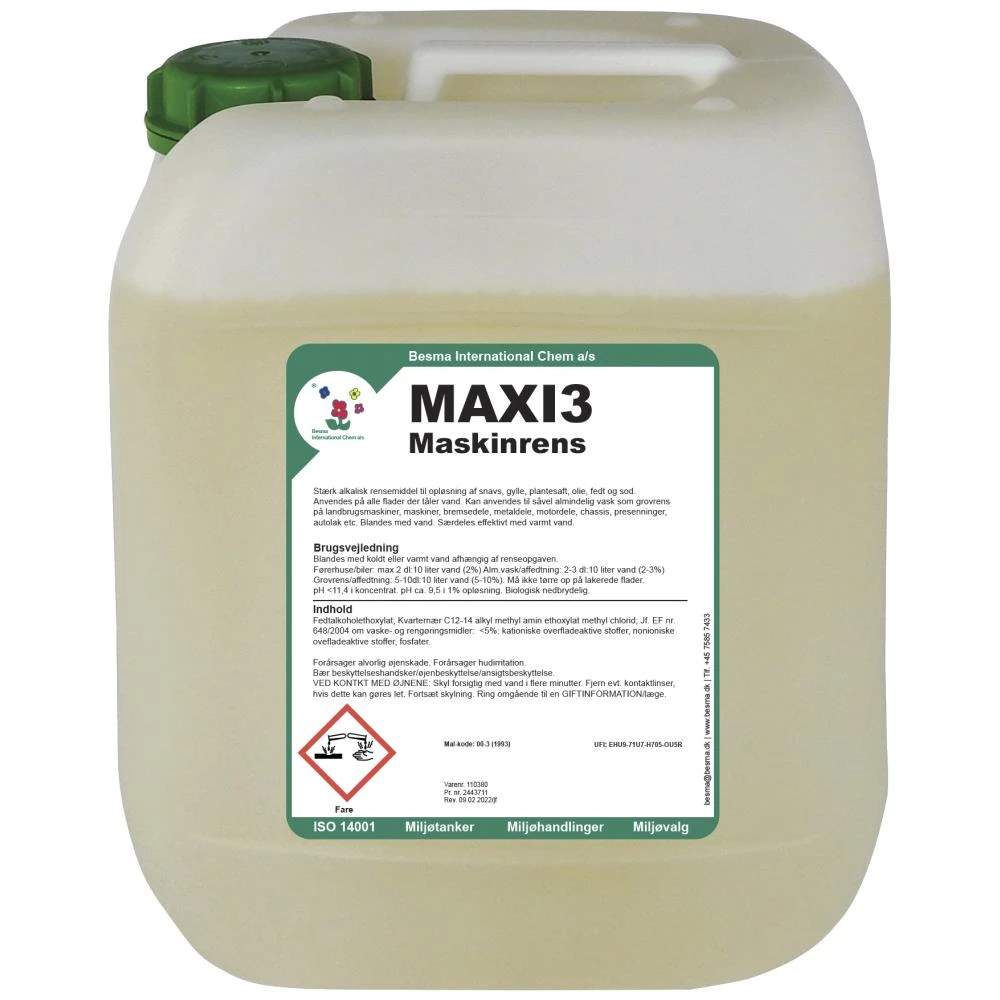 Maxi3 Maskinrens 5 ltr Maxi3 Maskinrens 5 ltr