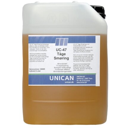 Unican UC-47 tågesmøring 5ltr Unican UC-47 tågesmøring 5ltr