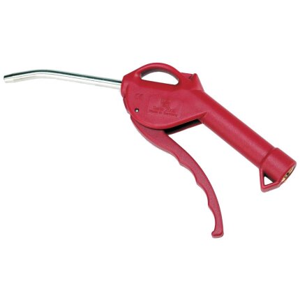 Blæsepistol 8 mm bøjet rød