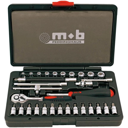 Topnøglesæt 1/4″ 6kt 31 dele