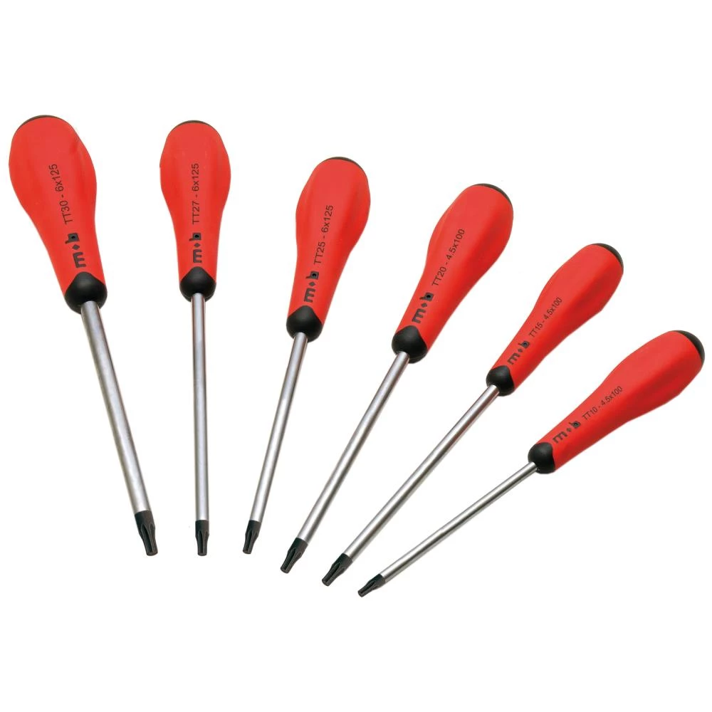 Peddinghaus RedGrip skruetrækkersæt TT10-30, 6stk Peddinghaus RedGrip skruetrækkersæt TT10-30, 6stk