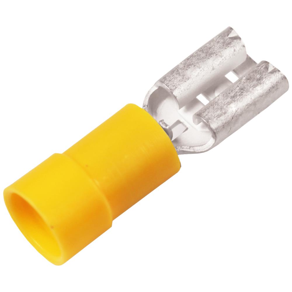 Spademuffe isol. 4-6mm2 6,3×0,8 gul pk/100 Spademuffe isol. 4-6mm2 6,3×0,8 gul pk/100