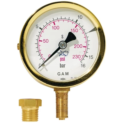 Arbejdsmanometer Aga Pro oxygen, 0-16 bar