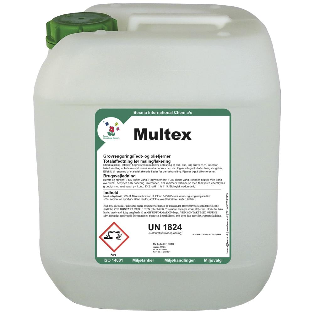 Multex stærk alkalisk sæbe t/højtryksrens 10 ltr Multex stærk alkalisk sæbe t/højtryksrens 10 ltr