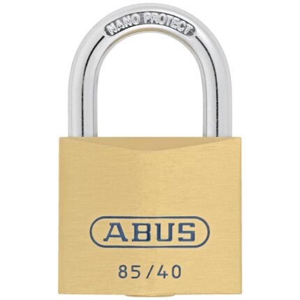 Hængelås 85/40 messing/stål, enslukkende grp. 0709