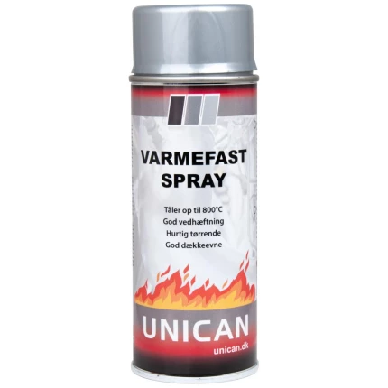 Unican varmefast lak sølv 400ml