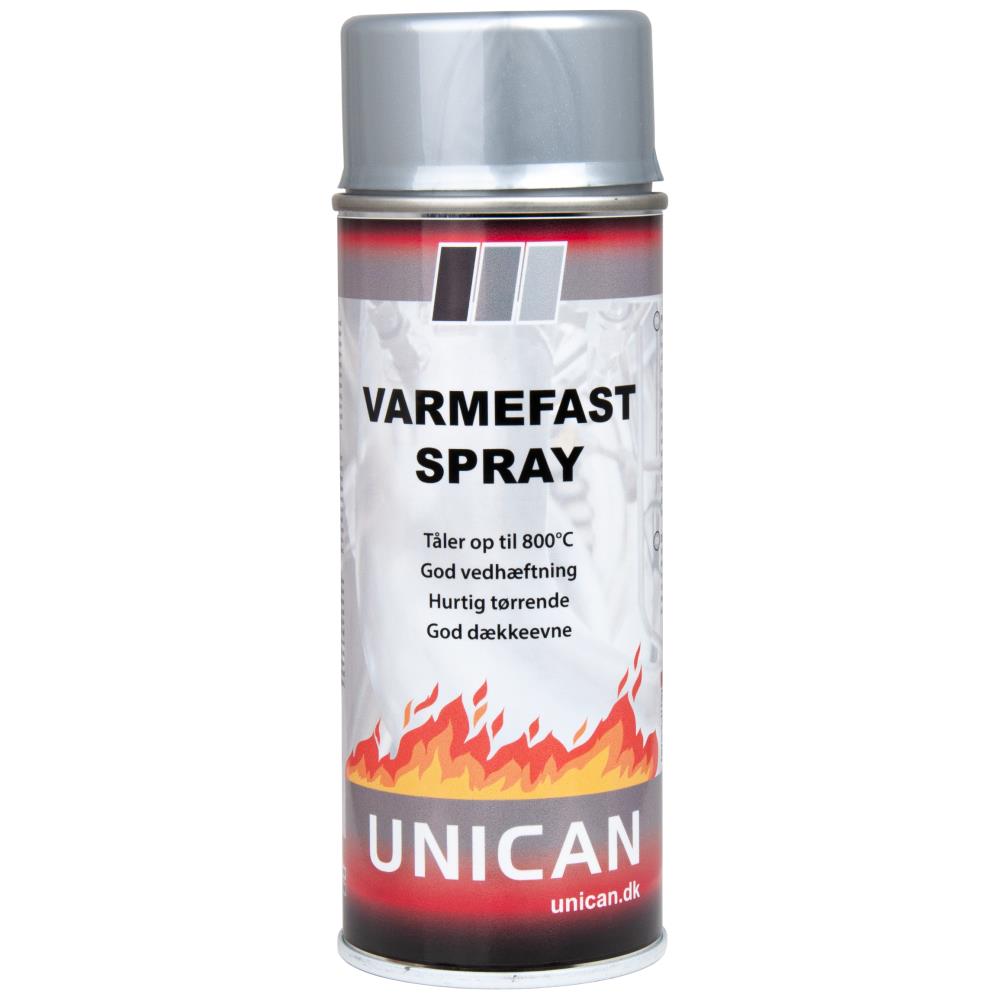 Unican varmefast lak sølv 400ml Unican varmefast lak sølv 400ml