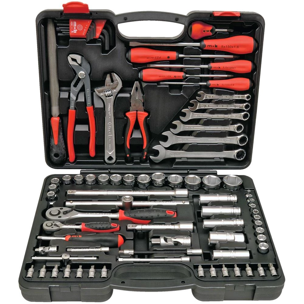 Topnøglesæt Kombi 1/4″+1/2″ 6-kt 81 dele Topnøglesæt Kombi 1/4″+1/2″ 6-kt 81 dele